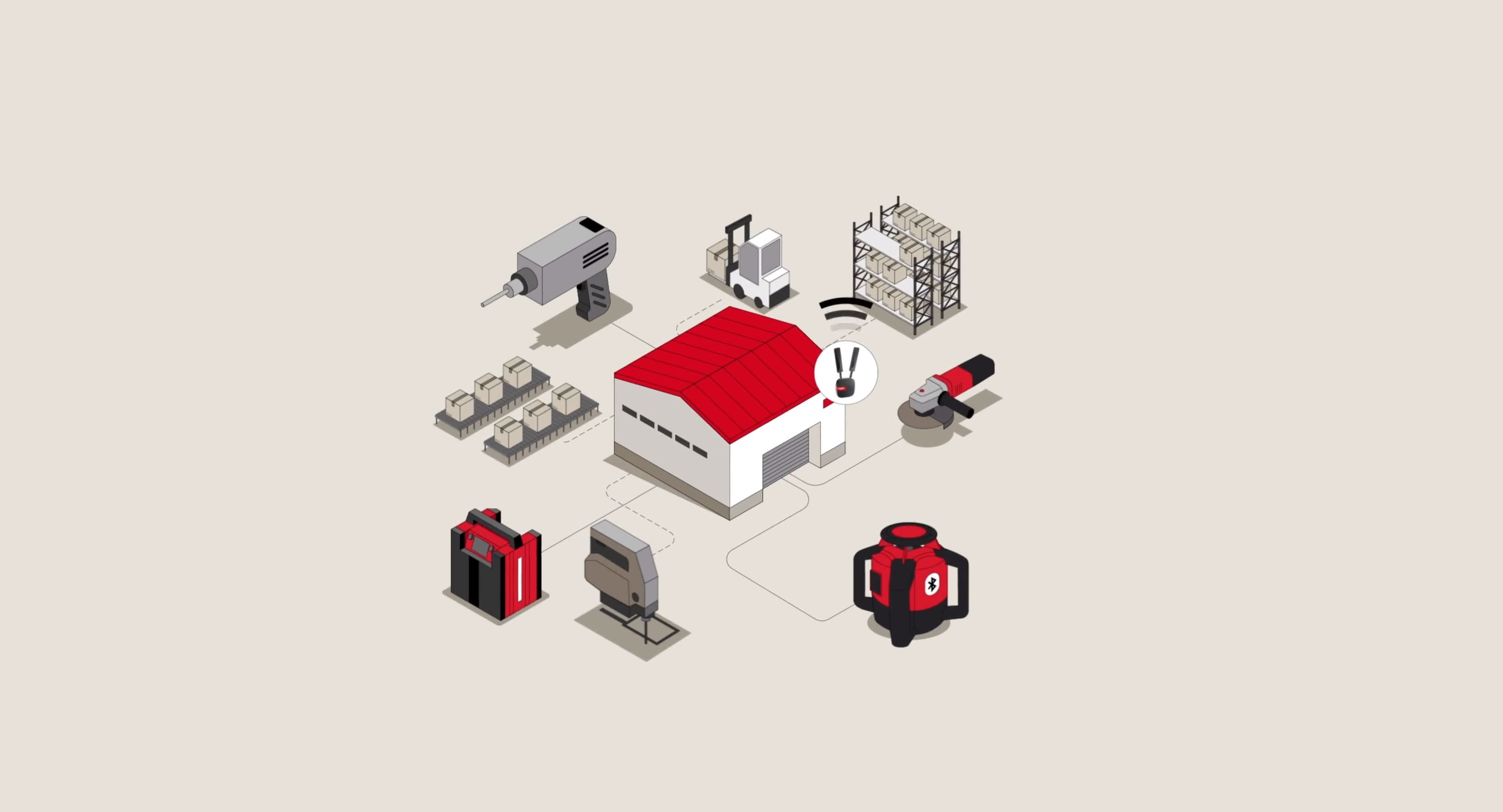 Ab sofort ermöglicht die Bluetooth®-Technologie von Hilti ON!Track eine kontinuierliche und zuverlässige Nachverfolgung und unterstützt Sie bei der proaktiven Verwaltung Ihres Geräteparks.