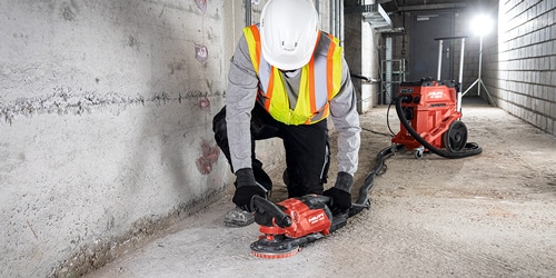 Beton schleifen mit dem Betonschleifer DGH 150