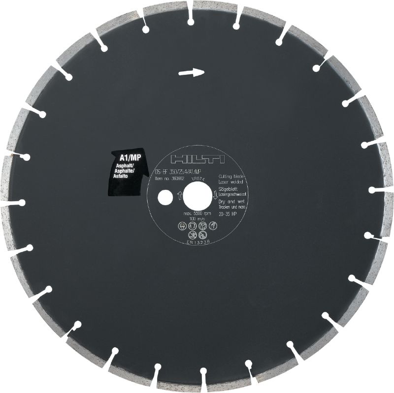 Bodensägeblatt A1/MP (Asphalt) Premium-Bodensägeblatt für Bodensägemaschinen (20-35 PS) – zum Schneiden von Asphalt