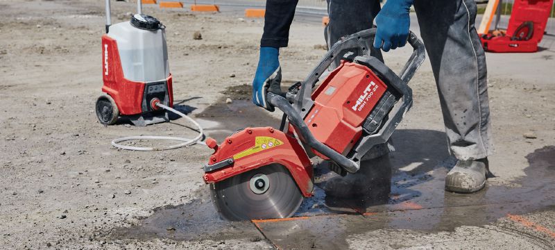 DSH 700 22 Akku Trennschleifer hinterer Handgriff Betonsagen Hilti Deutschland