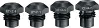 RT 6-22 Nietnasenstücksets Nietnasenstückset zum Befestigen von Stahl-, Aluminium- und Edelstahlnieten mit Ihrem RT 6-22 Akku-Blindnietgerät (Set enthält 2,4 mm, 3,2 mm, 4,0 mm und 4,8 mm)