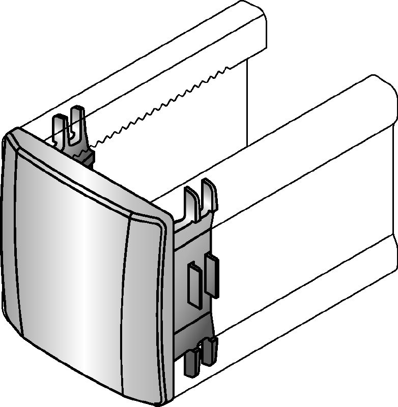 MM-E Schienenendkappe Schienenendkappe zum Abdecken der Enden von Hilti MM Montageschienen