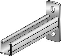 MQK-41/3 Konsole Galvanisch verzinkte Konsole mit einfacher MQ Profilschiene (41 mm hoch, 3 mm dick)