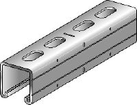 MQ-41/3 LL Galvanisch verzinkte MQ Profilschiene (41 mm hoch und 3 mm stark) für mittelschwere Anwendungen