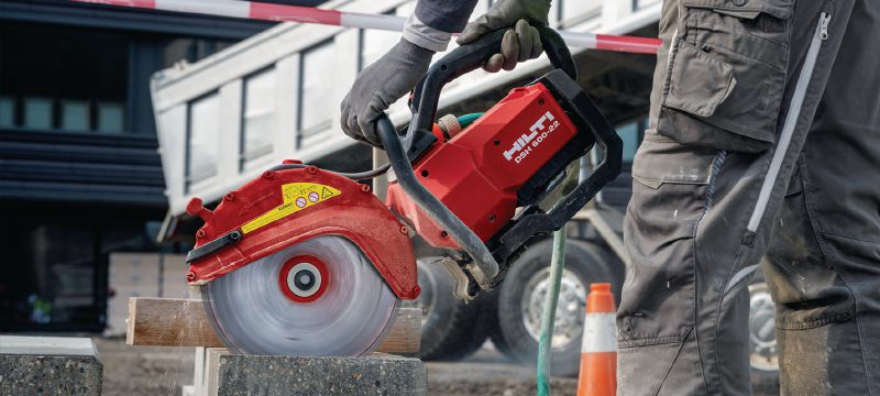 Akku-Trennschleifer DSH 600-22 Akku-Trennschleifer für schwere Arbeiten an Beton, Metall und Mauerwerk (Nuron Akku-Plattform) Anwendungen 1