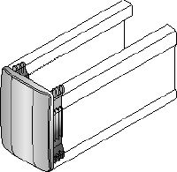 MM-E Schienenendkappe Schienenendkappe zum Abdecken der Enden von Hilti MM Montageschienen