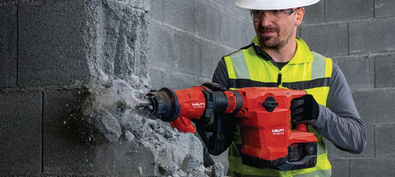 Akku-Meißelhammer TE 500-22 Kabelloser SDS Max (TE-Y) Abbruch- und Meißelhammer für Meißelarbeiten in Beton oder Mauerwerk, mit aktiver Vibrationsreduktion (Nuron Akku-Plattform) Anwendungen 1