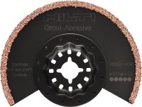 Folie 1 von 1 (selected): Fugenklinge für das Multitool Hartmetallklinge für das oszillierende Multitool, zum Schneiden und Entfernen von Fugenmasse und Mörtel