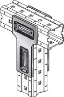 MIC-T Verbinder Feuerverzinkter Verbinder zur rechtwinkligen Befestigung von MI Montageträgern aneinander Anwendungen 1