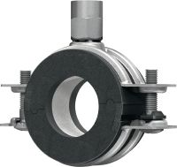 MRP-RPC Kälterohrschelle mit Schnellverschluss Verzinkte Rohrschelle für hohe Produktivität in Kältetechnik- und Kaltwasseranwendungen mit einer Dämmschichtstärke von 19 mm