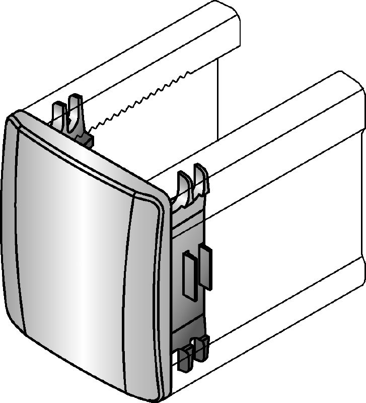 MM-E Schienenendkappe Schienenendkappe zum Abdecken der Enden von Hilti MM Montageschienen