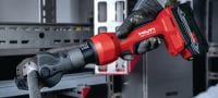 Akku-Kabelschneider NCT 25 S-22 für ACSR und Abspanndraht Akku-Hydraulik-Kabelschneider mit Scherenkopf für ACSR-Kabel und Abspanndraht (Nuron-Akku-Plattform) Anwendungen 2