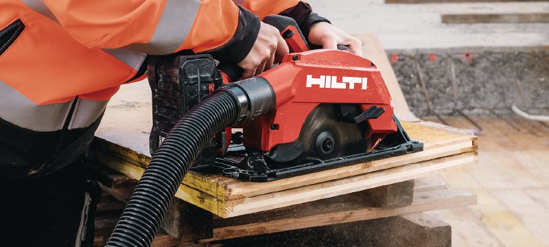 Akku-Handkreissäge SC 30WR-22 Akku-Handkreissäge mit vormontiertem 190 mm | 7-1/4” Blatt für präzise Schnitte bis 70 mm│2-3/4 in Holz und Holzwerkstoffplatten (Nuron Akku-Plattform) Anwendungen 1