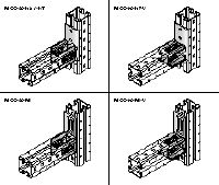 Folie 1 von 2 (selected): MIQC-H Querverbinder Verzinkte Verbinder für hohe Belastungen zur Befestigung von zwei MIQ Montageträgern