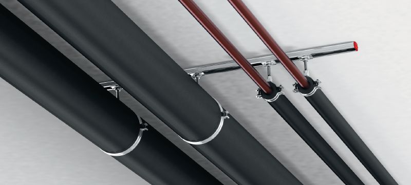MRP-RPC Kälterohrschelle mit Schnellverschluss Verzinkte Rohrschelle für hohe Produktivität in Kältetechnik- und Kaltwasseranwendungen mit einer Dämmschichtstärke von 19 mm Anwendungen 1