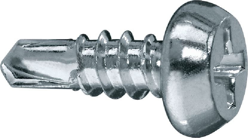 S-DD 02 Z 02 Metallprofilschraube mit Linsenkopf für den Innenbereich (verzinkt) zum Befestigen von Bolzen an Profilen