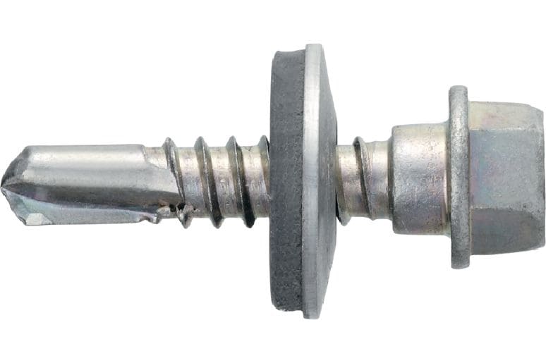 Metallbau-Selbstbohrschrauben S-MD 53Z Selbstbohrschraube (verzinkter Kohlenstoffstahl) mit 16-mm-Unterlegscheibe für mitteldicke Metall–Metall-Befestigungen (bis 6 mm)