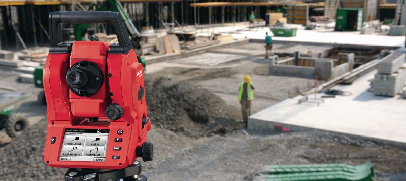 Totalstation POS 15 Präzise Totalstation für den Zweipersonenbetrieb mit einer Winkelmessgenauigkeit von 5  Anwendungen 1