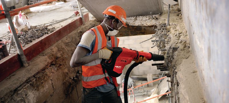 Staubabsaugvorrichtung TE DRS-Y Staubabsaugungssystem für Bohr- und Meißelarbeiten in Beton mit Hilti SDS Max (TE-Y) Bohrhämmern Anwendungen 1