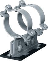 MP-PS 2-2 Rohrschuh Rohrschuh mit Beschichtung für den Außenbereich mit Höhen- und Neigungsverstellbarkeit und einem Rohr-Außendurchmesser von 21-328 mm (1/2 bis 12) für schwere Industrieanwendungen