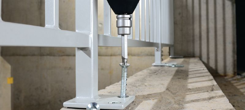 Schraubanker HUS-CR 6/8/10 Schraubanker (A4-Edelstahl) mit Senkkopf der höchsten Leistungsklasse, für schnellere dauerhafte Befestigungen in Beton Anwendungen 1