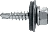 Metallbau-Selbstbohrschrauben S-MD 51 SS Selbstbohrschraube (A4 rostfrei) mit 16-mm-Unterlegscheibe für dünne Metall–Metall-Befestigungen (bis 3 mm)