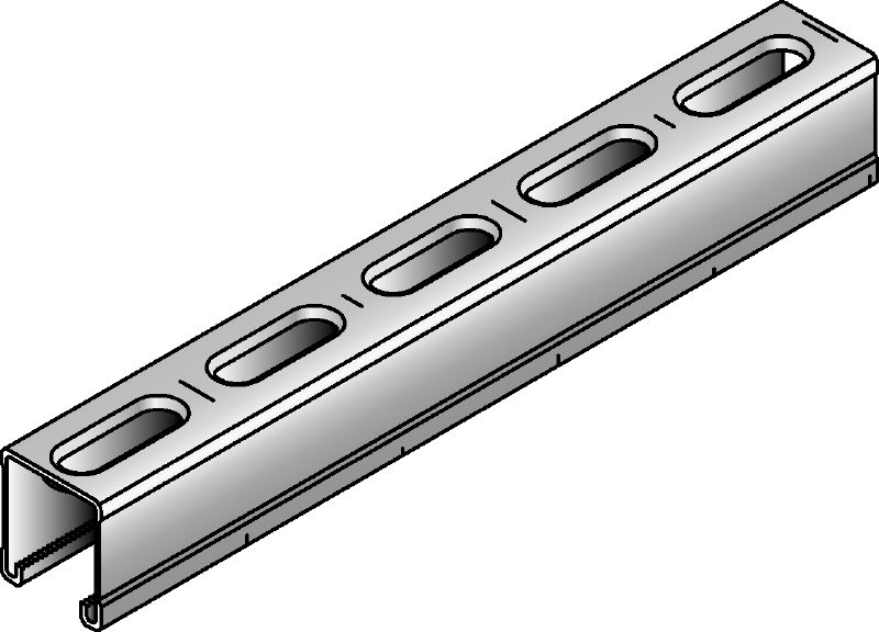 MM-C-36 Galvanisch verzinkte MM Profilschiene (36 mm hoch) für leichte bis mittelschwere Anwendungen