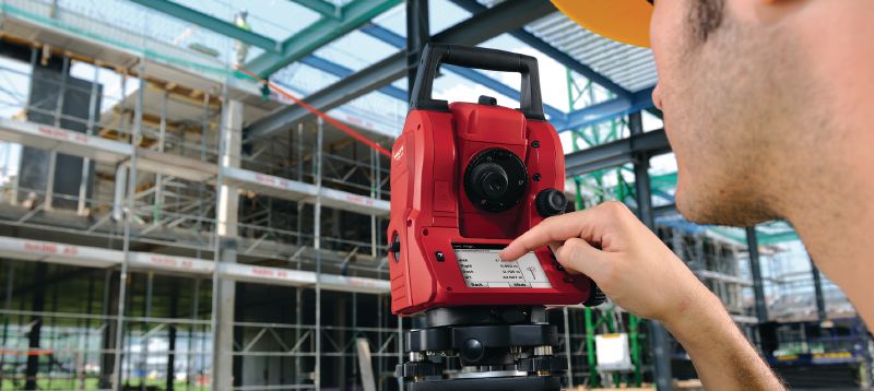 Totalstation POS 15 Präzise Totalstation für den Zweipersonenbetrieb mit einer Winkelmessgenauigkeit von 5  Anwendungen 1