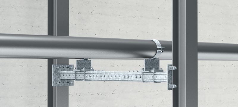 MIC-E Feuerverzinkter Verbinder zur Längsverbindung von MI Montageträgern; für große Spannweiten in schweren Anwendungen Anwendungen 1