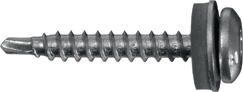 Metallbau-Selbstbohrschrauben S-MD 31 LPS Selbstbohrschraube mit Linsenkopf (A2 rostfrei) mit 12-mm-Unterlegscheibe für dünne Metall–Metall-Befestigungen (bis 4.0 mm)