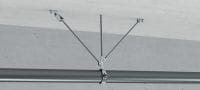 Scharnier für seismische Stange MT-S-CH Galvanisch verzinkter vormontierter Gewindestangenverbinder mit erhöhter Belastbarkeit zur Montage am Untergrund Anwendungen 2