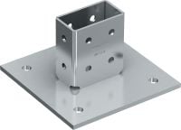 MT-B-O4 Grundplatte für 3D-Lasten Grundplattenverbinder zur Verankerung von Profilschienenkonstruktionen unter 3D-Belastung in Beton und Stahl