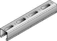 MM-C-30 Galvanisch verzinkte MM Profilschiene (30 mm hoch) für leichte Anwendungen