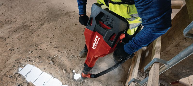 Akku-Abbruchhammer TE 2000-22 Leistungsstarker und leichter Akku-Abbruchhammer für Abbrucharbeiten in Beton und Mauerwerk (Nuron Akku-Plattform) Anwendungen 1