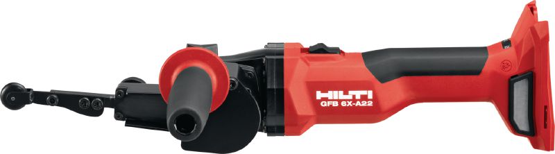Akku-Bandfeile GFB 6X-A22 Akku-Bandfeile (22 V) mit frei justierbarer Drehzahlregulierung zum Schleifen und Nachbearbeiten von Edelstahl, Stahl, Aluminium, Kupfer, Messing und Titan