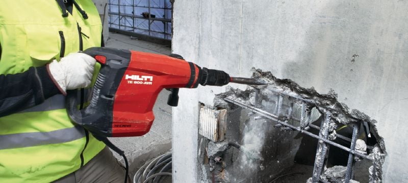 TE 800-AVR Robuster Hochleistungs-Meißelhammer/Abbruchhammer für Wand- und Deckenarbeiten, vibrationsarm und langlebig Anwendungen 1