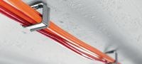 Gehen Sie zu Folie 4 von 7: X-ECH-FE MX Metall-Kabelhalter Metallsammelbehälter zur Verwendung mit magazinierten Nägeln oder Dübeln in Decken oder Wänden Anwendungen 2