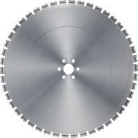 Wandsägeblatt SPX MCS Equidist (60H: passend für Hilti und Husqvarna®) Wandsägeblatt (15 kW) der höchsten Leistungsklasse für hohe Geschwindigkeiten und lange Lebensdauer in armiertem Beton (60H-Dorn)