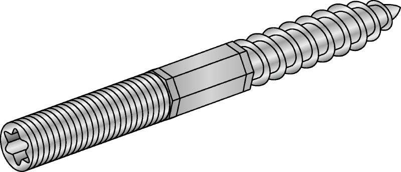 Galvanisch verzinkte Stockschraube mit Güteklasse 4.6 und Torx-Kopf Galvanisch verzinkte Stockschraube mit Güteklasse 4.6 und Torx-Kopf