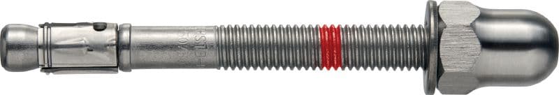 HST3-R Edelstahl-Bolzenanker mit Hutmutter Bolzenanker (A4-Edelstahl) der Ultimate-Leistungsklasse mit Hutmutter, für hohe statische/seismische Lasten in gerissenem Beton in korrosiven Umgebungen