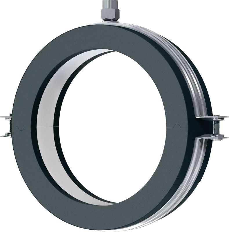 MRP-RPC Kälterohrschelle mit Schnellverschluss Verzinkte Rohrschelle für hohe Produktivität in Kältetechnik- und Kaltwasseranwendungen mit einer Dämmschichtstärke von 19 mm