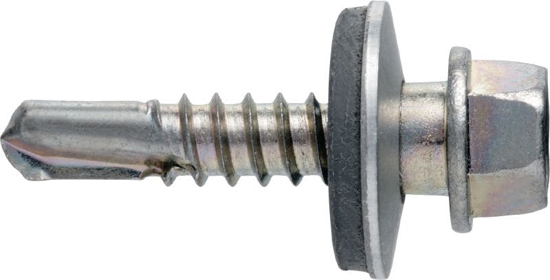 Metallbau-Selbstbohrschrauben S-MD 53 S Selbstbohrschraube (A2 rostfrei) mit 16-mm-Unterlegscheibe für mitteldicke Metall–Metall-Befestigungen (bis 6 mm)