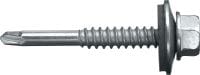 Metallbau-Selbstbohrschrauben S-MD 51 LZ Selbstbohrschraube (verzinkter Kohlenstoffstahl) mit 16-mm-Unterlegscheibe für dünne bis mitteldicke Metall–Metall-Befestigungen (bis 2,75 mm)