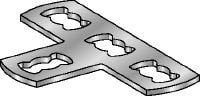 Flachplattenverbinder MQV-T-F Feuerverzinkter Flachplattenverbinder zum Verbinden von Schienen im rechten Winkel