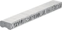 X-MC S 8/10 Stahl-Stempelköpfe Deutlich ausgeprägte, breite Buchstaben und Ziffern zum Aufprägen von Kennzeichnungen auf Metall
