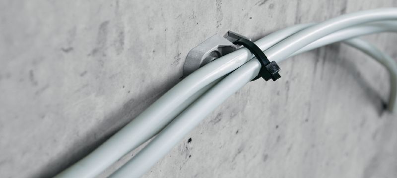 X-ECT MX Kabelbinderhalter Kunststoffhalter für Kabel/Rohre zur Verwendung mit magazinierten Nägeln Anwendungen 1