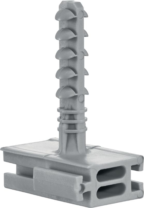 X-EA MX Steckanker Kunststoff-Steckdübel zum Verbinden von Kunststoff-Kabel-/Rohrschellen, Klemmen und Kabelbündelhaltern bei der Verankerung in Beton und Mauerwerk