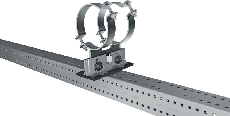 MP-PS 2-2 Rohrschuh Rohrschuh mit Beschichtung für den Außenbereich mit Höhen- und Neigungsverstellbarkeit und einem Rohr-Außendurchmesser von 21-328 mm (1/2 bis 12) für schwere Industrieanwendungen