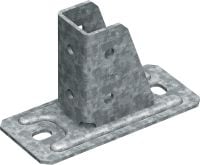 MT-B-O2 OC Grundplatte Grundplattenverbinder zur Verankerung von Schienekonstruktionen in Beton und Stahl, für den Einsatz in Außenbereichen mit niedriger Schadstoffkonzentration