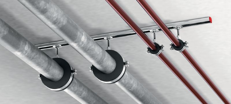 MRP-RPC Kälterohrschelle mit Schnellverschluss Verzinkte Rohrschelle für hohe Produktivität in Kältetechnik- und Kaltwasseranwendungen mit einer Dämmschichtstärke von 19 mm Anwendungen 1